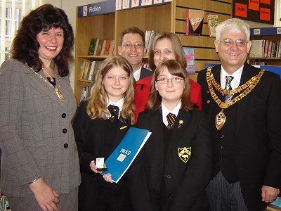 Cassie Screti and her family with the Mayor and Mayoress of Solihull